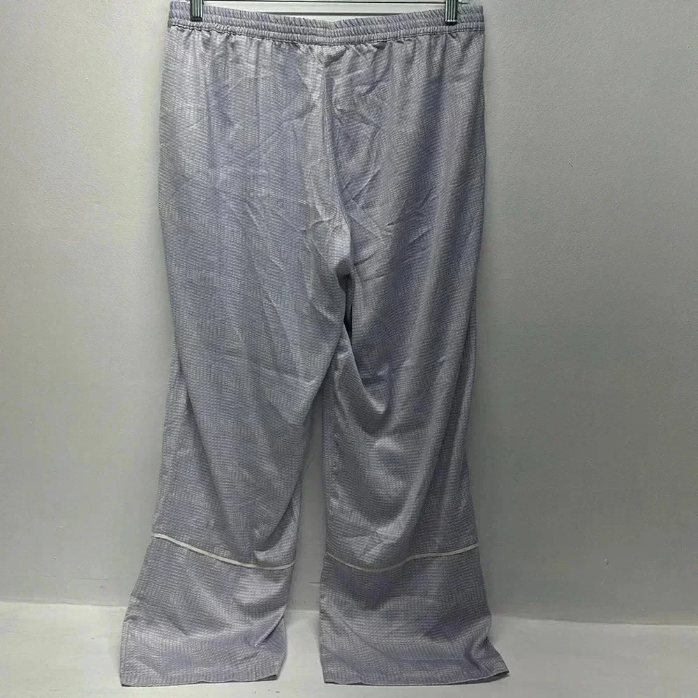 Summersalt Palazzo Pants Wide Leg Elastic Stretch Waist Pant Purple White Medium